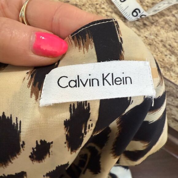 Calvin Klein Black and Cream Animal Print Mini Dress - Picture 4 of 9